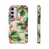 Christmas Holly on a Golden Background - Impact Resistant Phone Case Samsung Galaxy S23 Plus Glossy